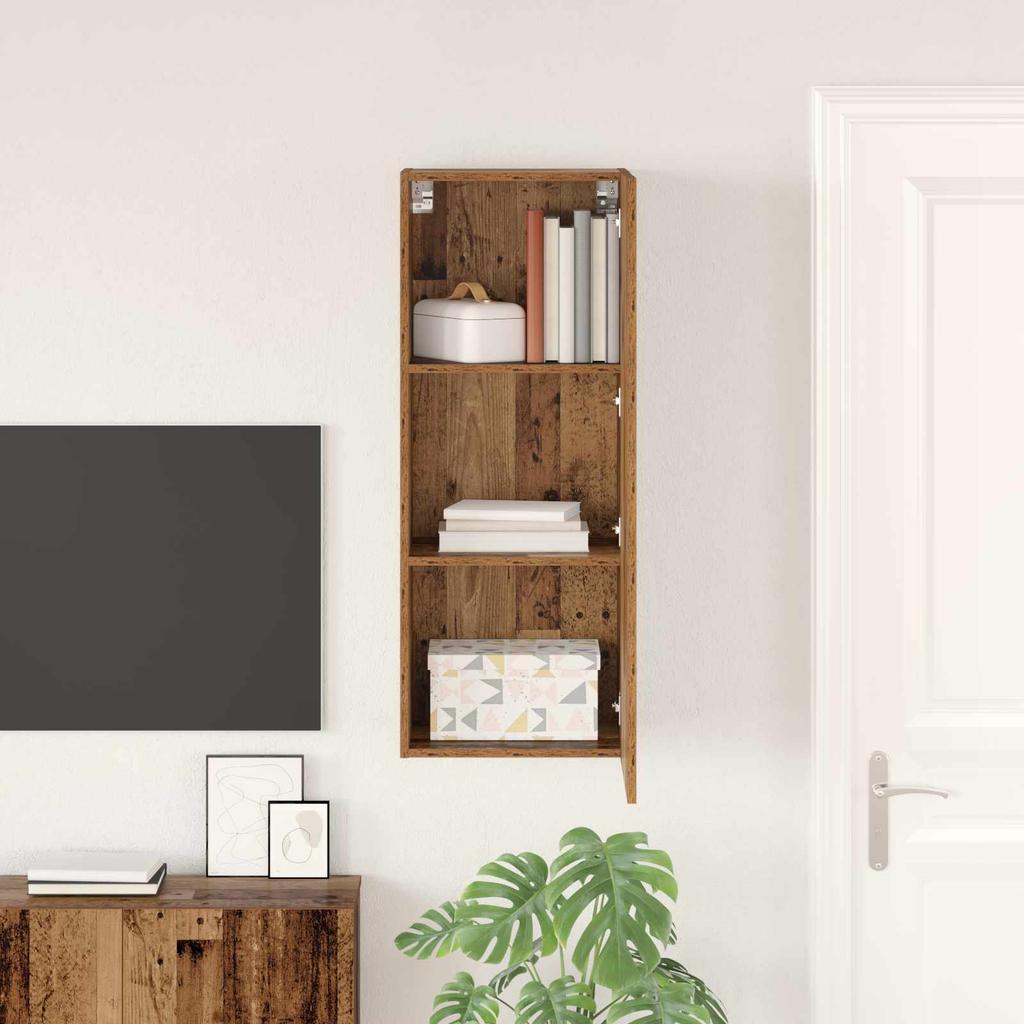 TV Wall Cabinet 40.5 X 30 X 102 Cm Reclaimed Wood Engineered Wood
