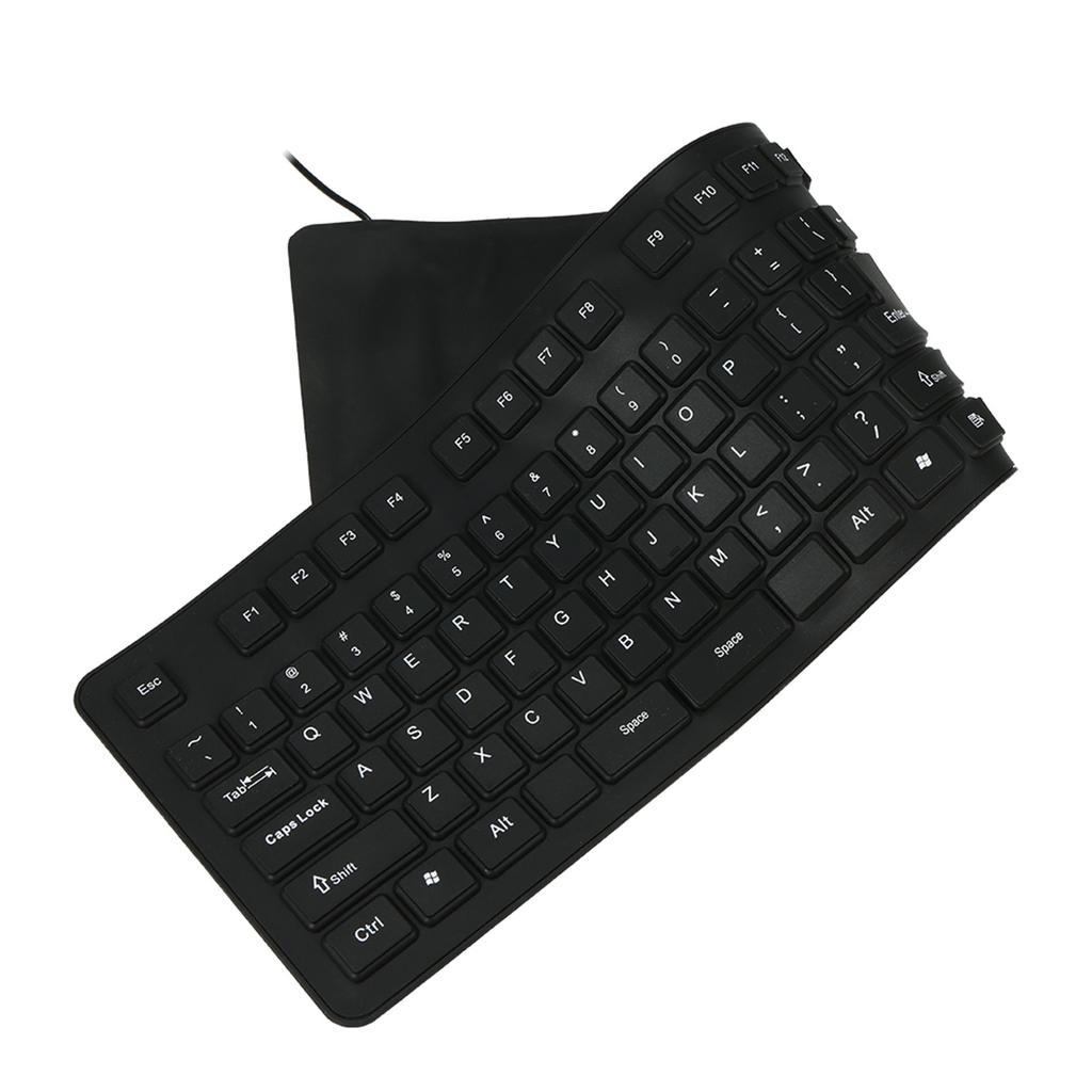 108 Keys USB Silicone Flexible Foldable Keyboard Waterproof Dustproof USB Silent Keys For Laptop Desktop Keyboard