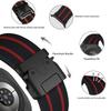 For Samsung Galaxy Watch Ultra 47mm Watch Band Stripe Design Parachute Buckle Nylon Strap