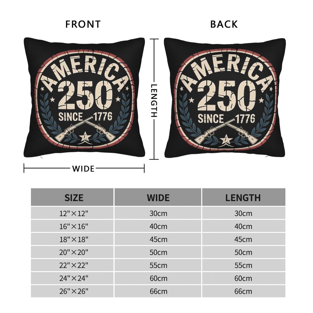 America 250 Year Anniversary Pillow Covers Merch Soft Cushion Cover Decorations Pillow Case Cover Home Multi Size