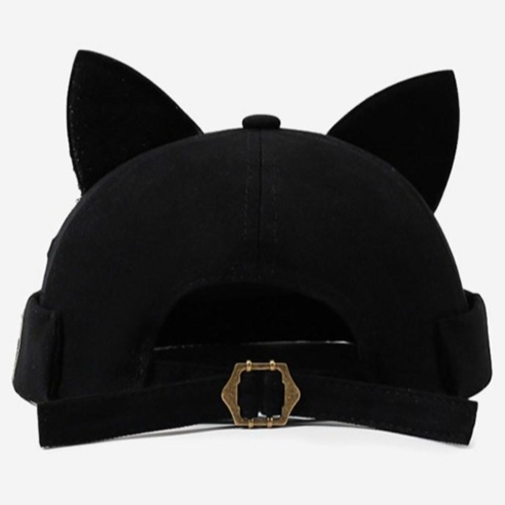 Breathable Cat Ears Brimless Hat Adjustable Woman's Landlord Hat Fashion Bucket Cap Outdoor