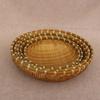Natural Handwoven Bamboos Storage Basket for Multipurpose Kitchen Use Fruit and Nut Container with Nonslip Bottom