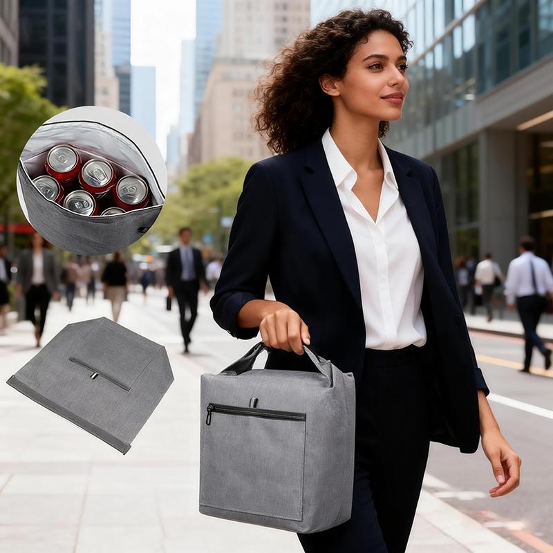 Portable Lunch Bag Insulation Bento Pack Handbag Fresh-keeping Pouch Dinner Container School Office Staff Food Storage Bag