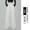 Lamb wool sweatpants women's autumn and winter new black leggings small fleece thickened Harlan sweatpants