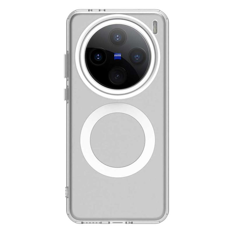 

Магнитный чехол для vivo X200 Pro mini Magsafe Беспроводная зарядка Чехол vivo X200 Ultra X200s X200 Pro mini 5G Матовые ПК Чехлы для телефона vivo X200 белый