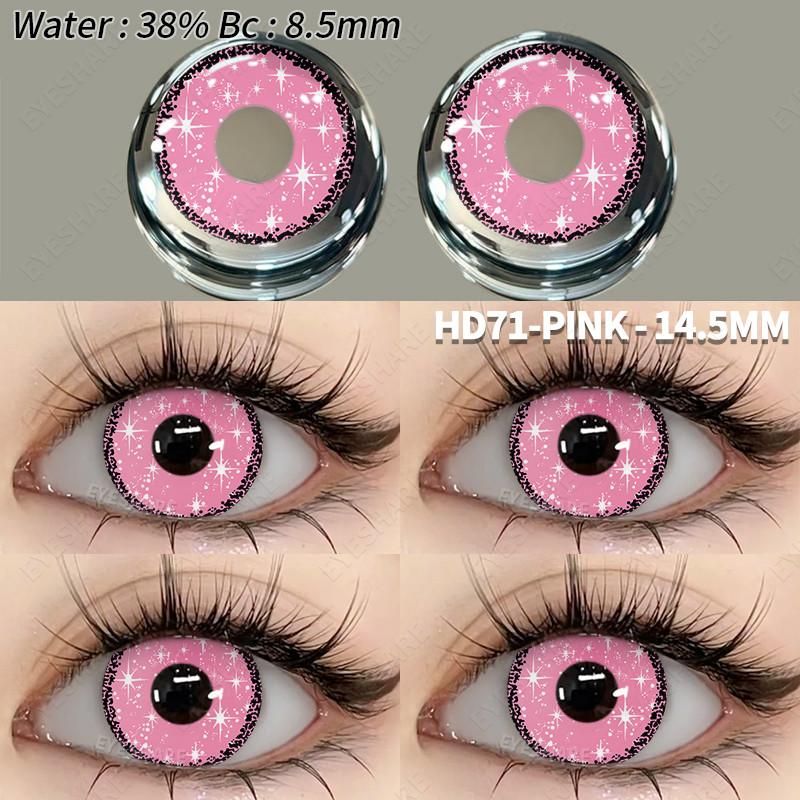 Eyeshare Cosplay Farbkontaktlinsen für Augen Halloween-Linsen Blaue Augenkontaktlinsen Schwarze Linsen Jahreslinsen 14,5 mm