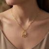 New Hot-Selling Longevity Pendant Necklace: 18K Gold Non-Fading Titanium Steel, Light Luxury Clavicle Chain Jewelry.