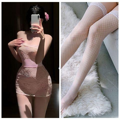 Tube top embroidery print perspective kimono suit sex underwear sexy hip wrap uniform sex underwear