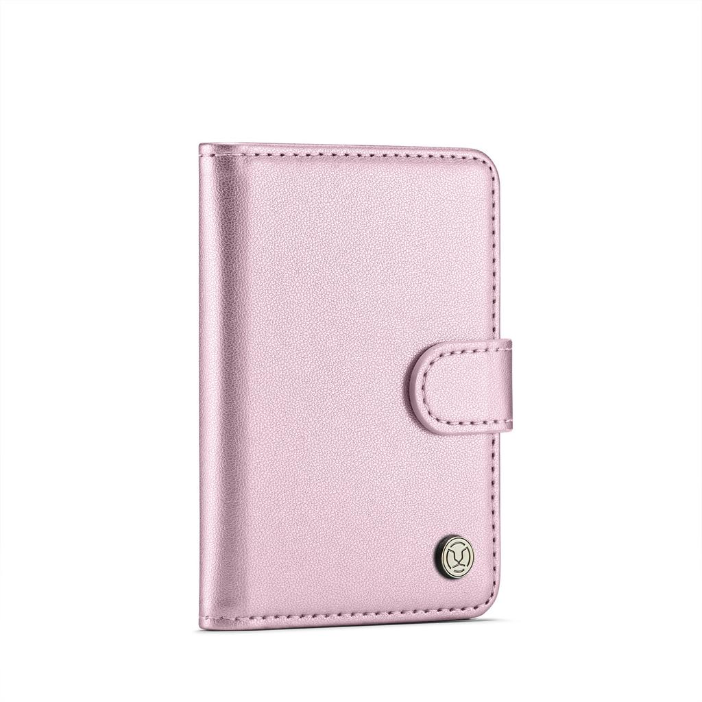 MagSafe ring magnetic card bag is suitable for iPhone17/16/15 series Apple 14/13/12 anti-theft brush leather case