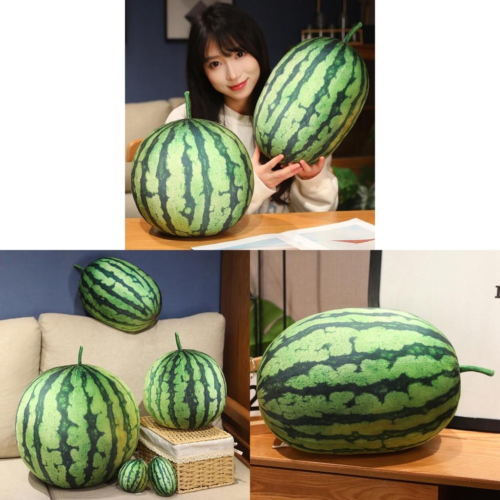 3d Plush Watermelon Toy Fruit Stuffed Doll Cartoon Bedroom Decoration Gift Kids