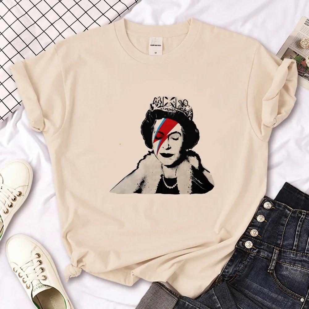 

Khaki Banksy T-shirt Women s Top Japanese Women s Street Clothing Pattern Clothing L