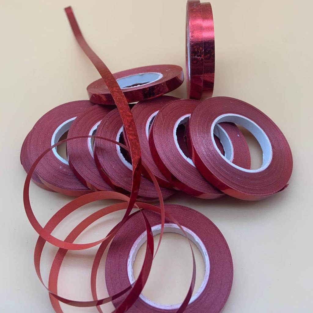 Flat Ribbon 5M Laser Aluminum Film Fit Ribbon Balloon Supplies Banner Festival Celebration Rope