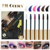 Fit Colors 6 Pcs Colored Mascara Set Waterproof Smudge-Proof Lengthening Thickening Curling Colorful Eye Makeup Kit for Festival Stage Party Women