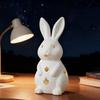 Easter Candlestick Bunny Design Decorative Ornament with Fine Carving Comfortable Hand Feel Artistic Candle Stand Office Table Decor