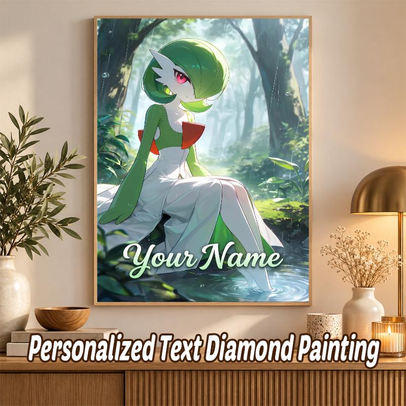 Gardevoir Custom Name Diamond Painting Personalized 5D Full Drill DIY Diamond Art Home Decor