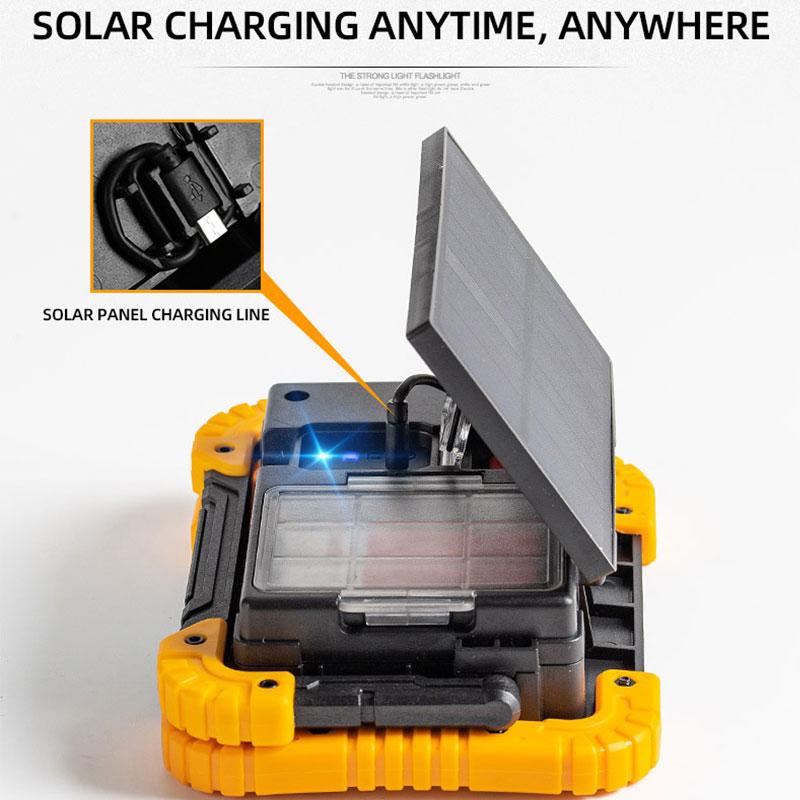5COB Work Lamp Detachable Solar Power Floodlight 3Lighting Mode USB Rechargeable Outdoor Waterproof Strong Hand-held Flood Light