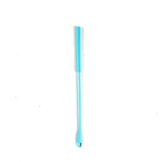 2Pcs/Set Straw Brush Fine Bristles Flexible Handle Food Grade Silicone Reusable Brush Straw