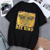 Bee Kind Women Funny Print Tshirt Summer Short Sleeve Black Colors Tops Tee Girl Y2k Harajuku Clothes