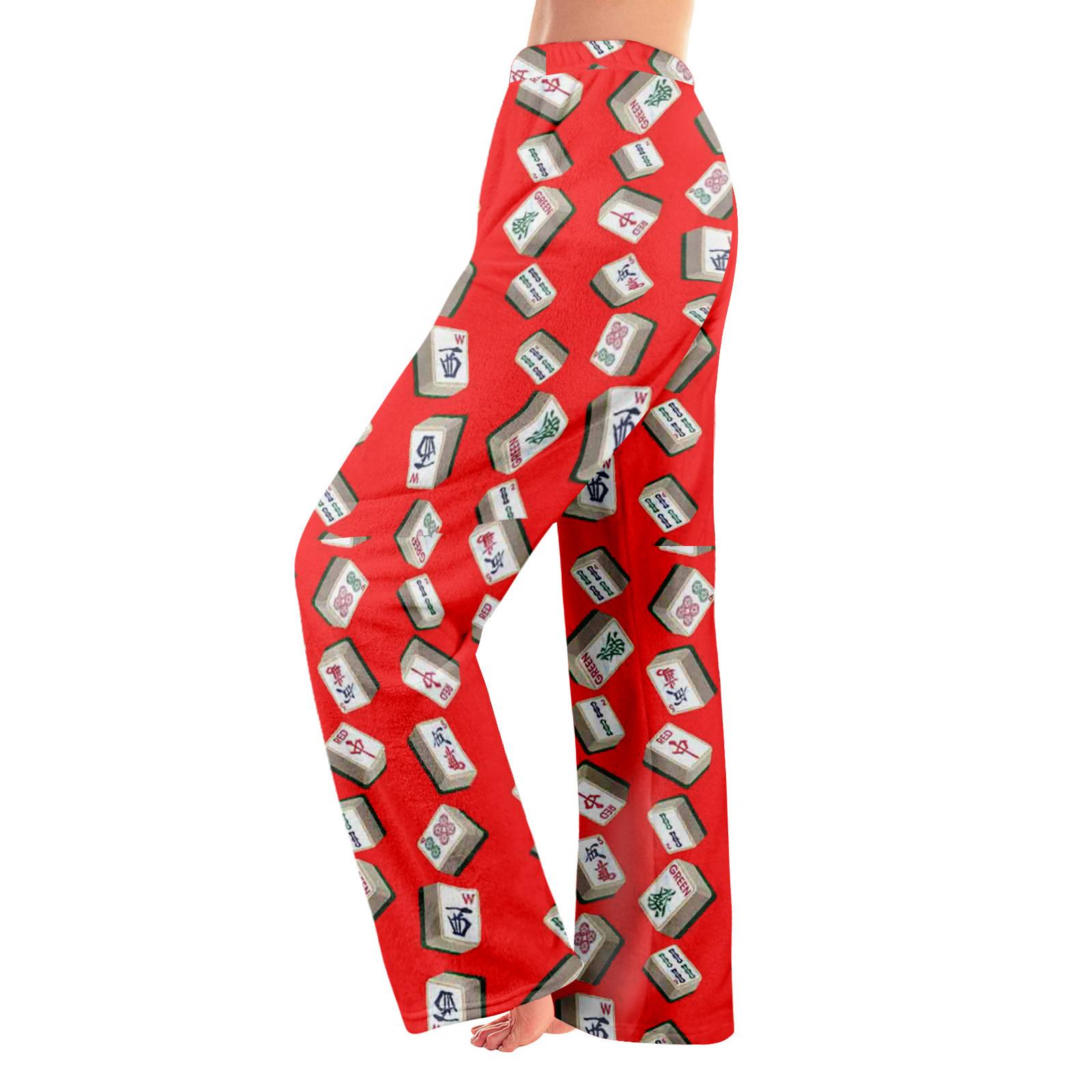 

Аніме Піжамні штани Одяг для сну Повсякденні штани на шнурку з еластичною талією Зручні прямі вільні штани для йоги L