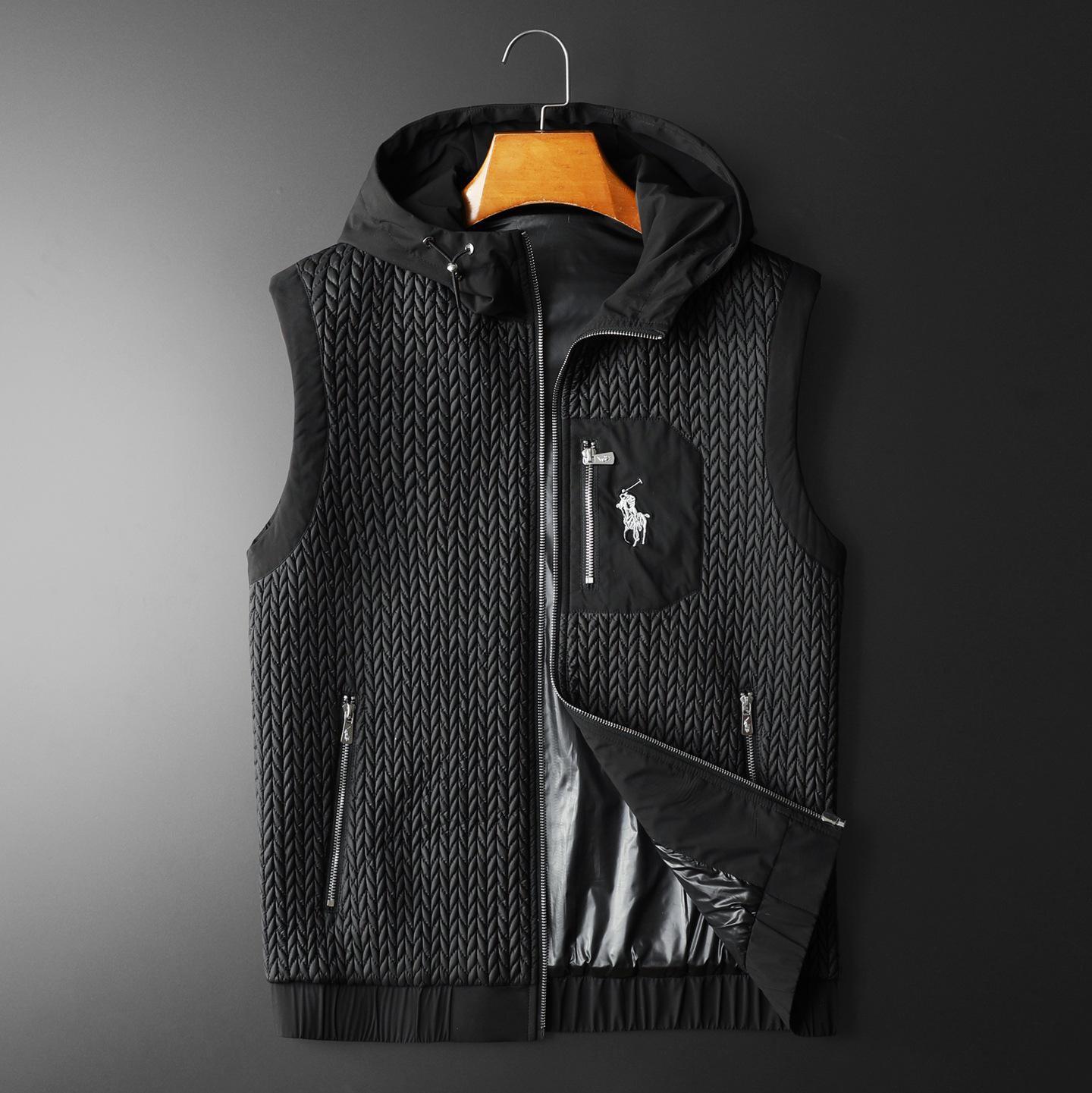 

2025 European-Style Men s Hooded Sleeveless Winter Down Vest—High-Quality Casual Outerwear XL чорний