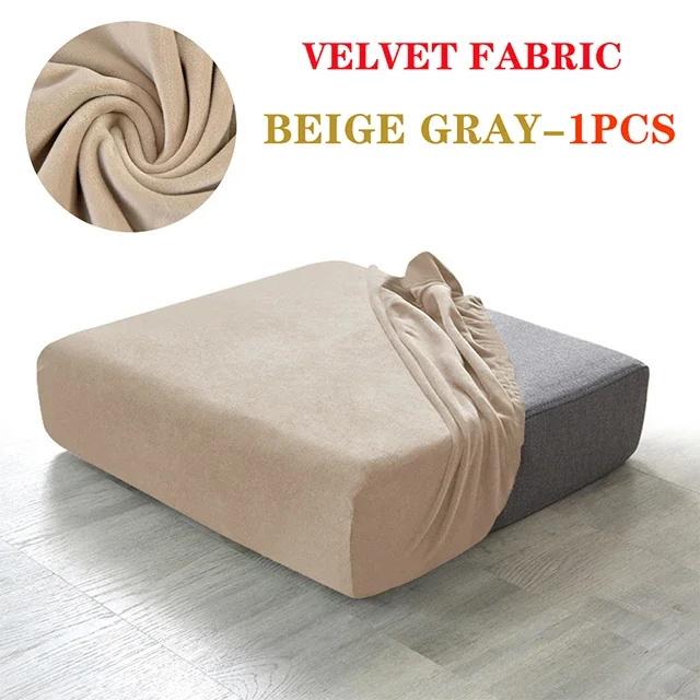 Deluxe Weicher Samt Textil Sofa Kapazität Schutz Solide Farbe Separate Möbel Schutzhülle Divan Schutz Wohnzimmer Haustiere Erweiterbar Back cover