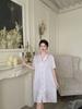 1011 Summer New Ice and Snow Silk Sweet and Sexy Short Sleeve Pajamas Women's Pure Desire Shirt Skirt Ice Silk Pajamas