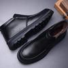 Middle-aged and Elderly Men's Winter Cotton Shoes Piled and Thickened Warm Cotton Boots Versatile Non-slip Dad Shoes Leather Shoes Men's High-top