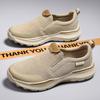 Men’s Outdoor Canvas Shoes Sneakers Driving Shoes Casual Slip on Wide Head Shoes for Farther Plus Size
