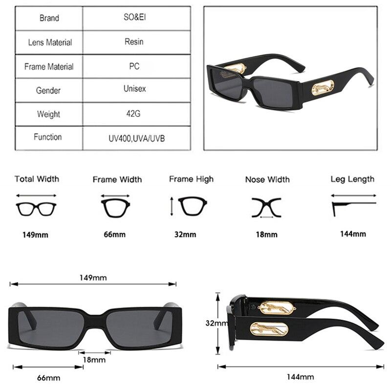 SHAUNA Fashion Rectangle Sunglasses Women Candy Colors Gradient Eyewear Shades UV400 Vintage Metal Cheetah Decoration Sun Glasses