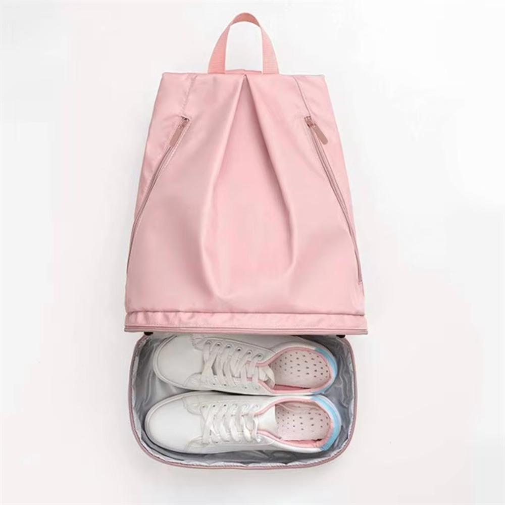 Large Capacity Wet Dry Separation Fitness Bag Zip Backpack Basketball Soccer Pouch  Hiking