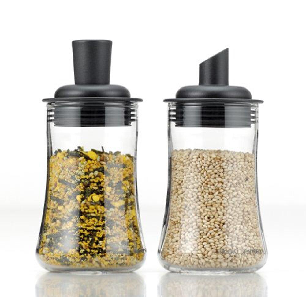 iwaki KT5031-BKF Heat Resistant Glass Sprinkle Bottle Black