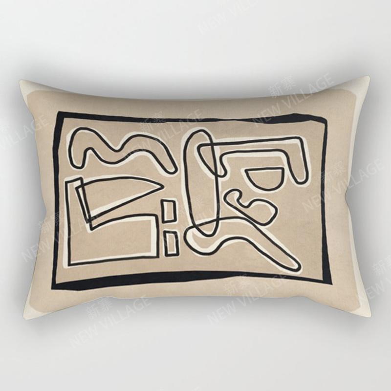 Decor nordic de toamnă, îmbrățișare, față de pernă, abstractă, frunze geometrice, boemă, canapea mașină, husă de pernă pentru sufragerie 30x50