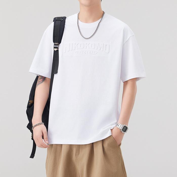Latest Summer Mens Cotton Round Neck T-shirt Stylishable Relaxed Fit Short-sleeved T-shirt