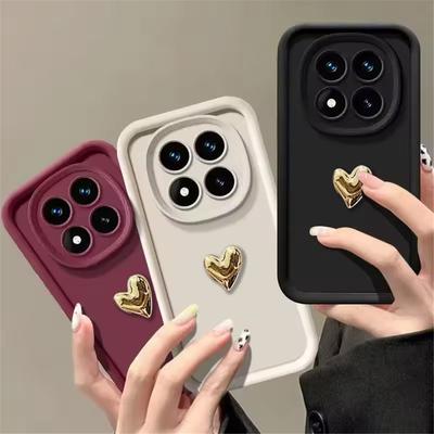 Чохол POCO X7 Pro 3D Любовне Серце М'який Чохол для Телефону Для Xiaomi POCO X7 X6 X5 X3 F7 F6 M6 Pro POCO C65 C75 Матова Силіконова Задня Кришка