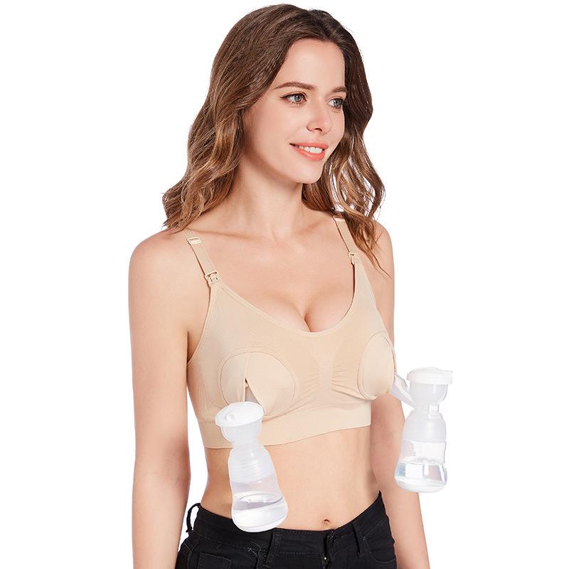 Thin Hands-Free Nursing Bra for Pregnant Women: Breastfeeding and Pumping Support