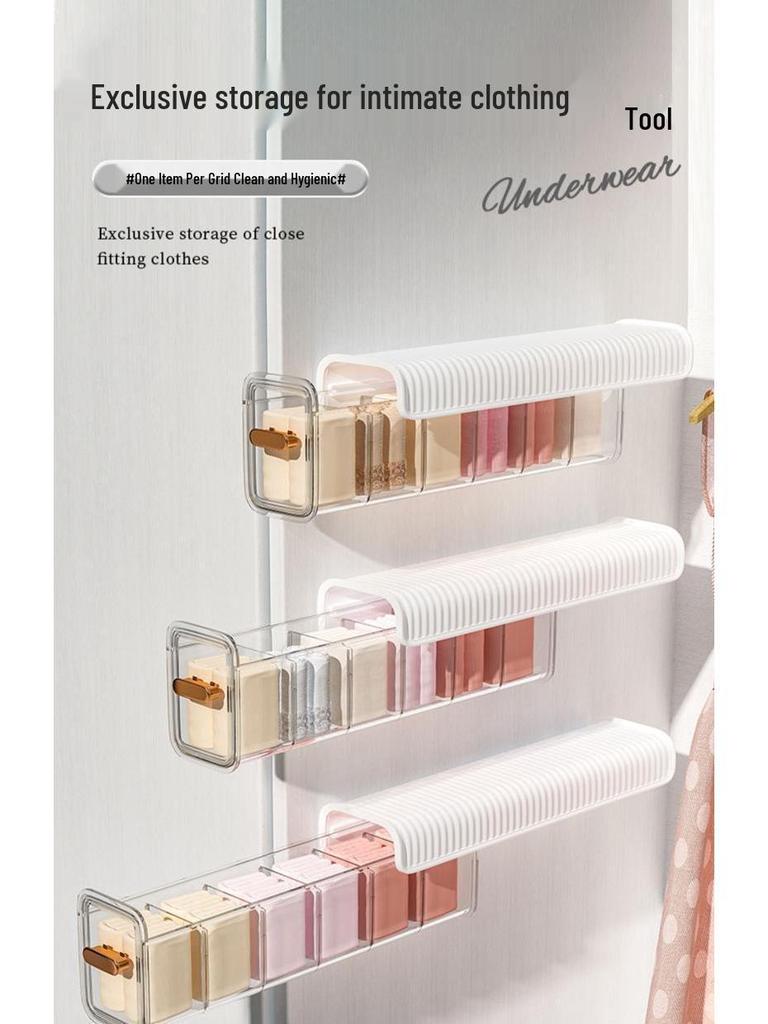 Bez wiercenia, ścienny pojemnik do przechowywania bielizny, skarpetek, kabli do transmisji danych i różnych drobiazgów