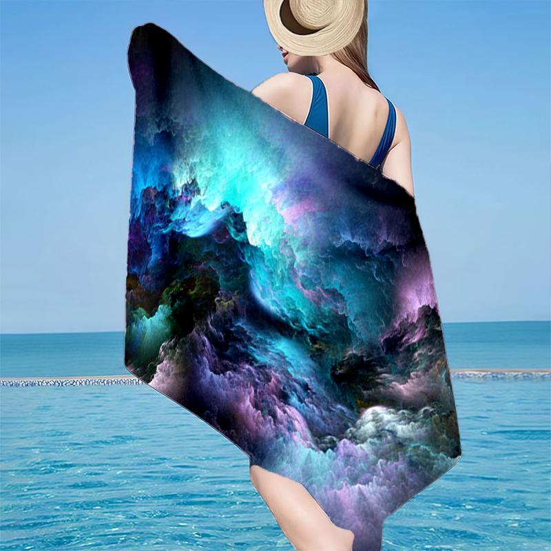 Cosmic Yin Yang Clock Beach Towel, Super Soft Microfiber, Gift for Her/Him, Birthday, for Pool, Beach, Travel, Home Decor Fan gifts