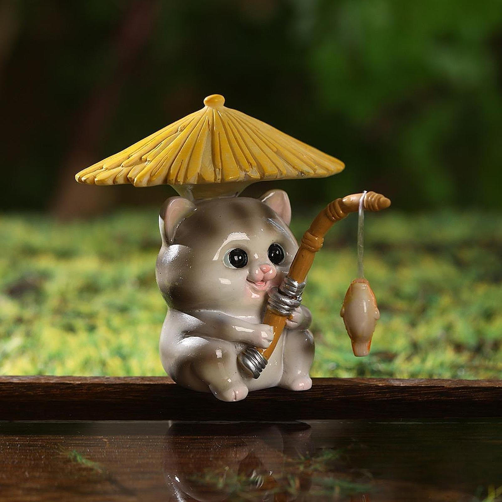 

Міні-скульптура з декором акваріуму для тварин – ідеальний подарунок для дому Kitten