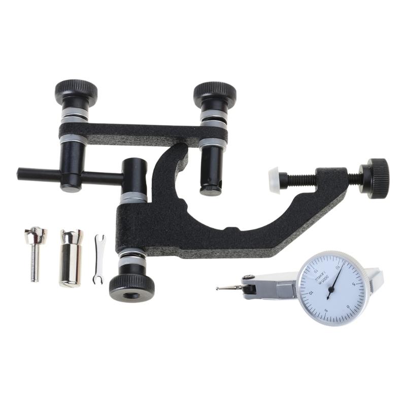 Messuhr-Hebellehre Universelle Halterung mit Schwalbenschwanzaufnahme 0-15-0 Messbereich 1-7/8 Zoll Weißes Zifferblatt