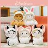 Hat Baby Bear Cat Rabbit Plush Toy Animal Stuffed Doll Decoration Gift Kids