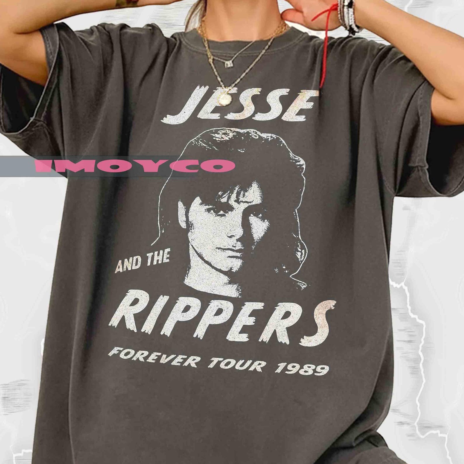 Jesse and The Rippers Vintage T-Shirt: Full House Retro Band Tee,Uncle Jesse Fan Merch S
