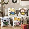 Small Animal Cartoon Happy Sports Pillow Case Comfort Sofa Bed Silky Elegant Invisible Zipper Decorative Cushion Cover