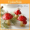Christmas Mushroom Ornaments Resin Decorative Holiday Gift Set For Festive Decor
