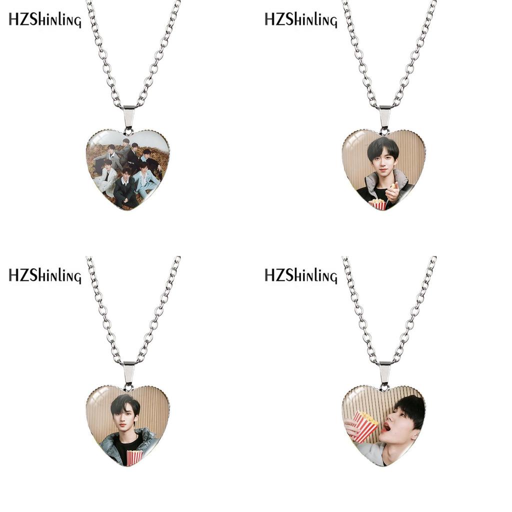 Gorgeous Bts Heart Shaped Necklace Featuring Park Jimin And Gold Plated Design