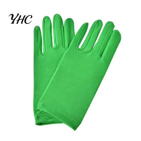 Satin Elastic Gloves 1 Pair Short Thin Dance Breathable Non-slip Solid Color Sweat-absorption Milk Silk Stretch Costume Accessories