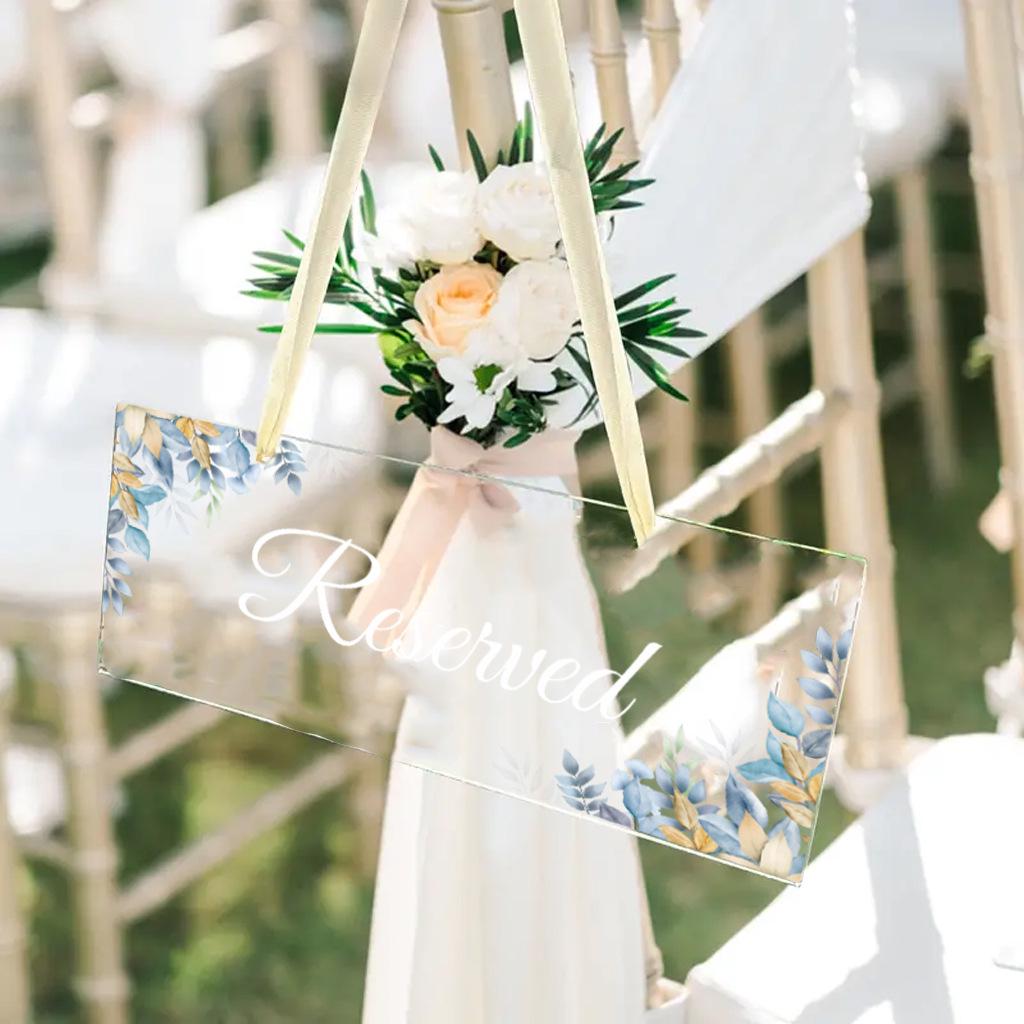 Acrylic Wall Sticker MKL004: Wedding Chair Yellow Grass Hanging Decoration.