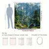 1Pc Mountain Landscape Shower Curtain Natural Scenery Shower Curtain Polyester Fabric Bathroom Decoration Contains 12 Hooks 70.