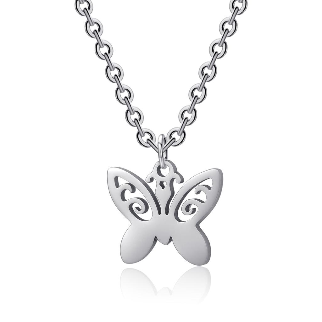 Dooyio Neuankömmling Mode Edelstahl Schmetterling Halskette Anhänger Frauen Schlüsselbeinketten Schmuck Party Geschenke
