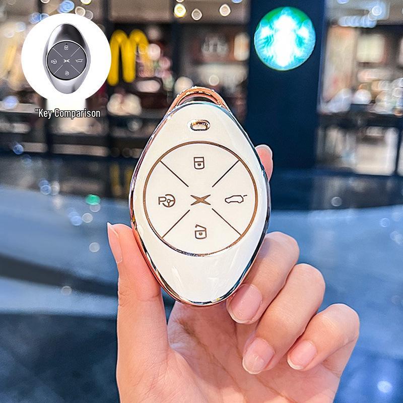 Premium Key Cover & Keychain for Xiaopeng P7, G6, New P7i, P5, G3, G3i, G9 Models