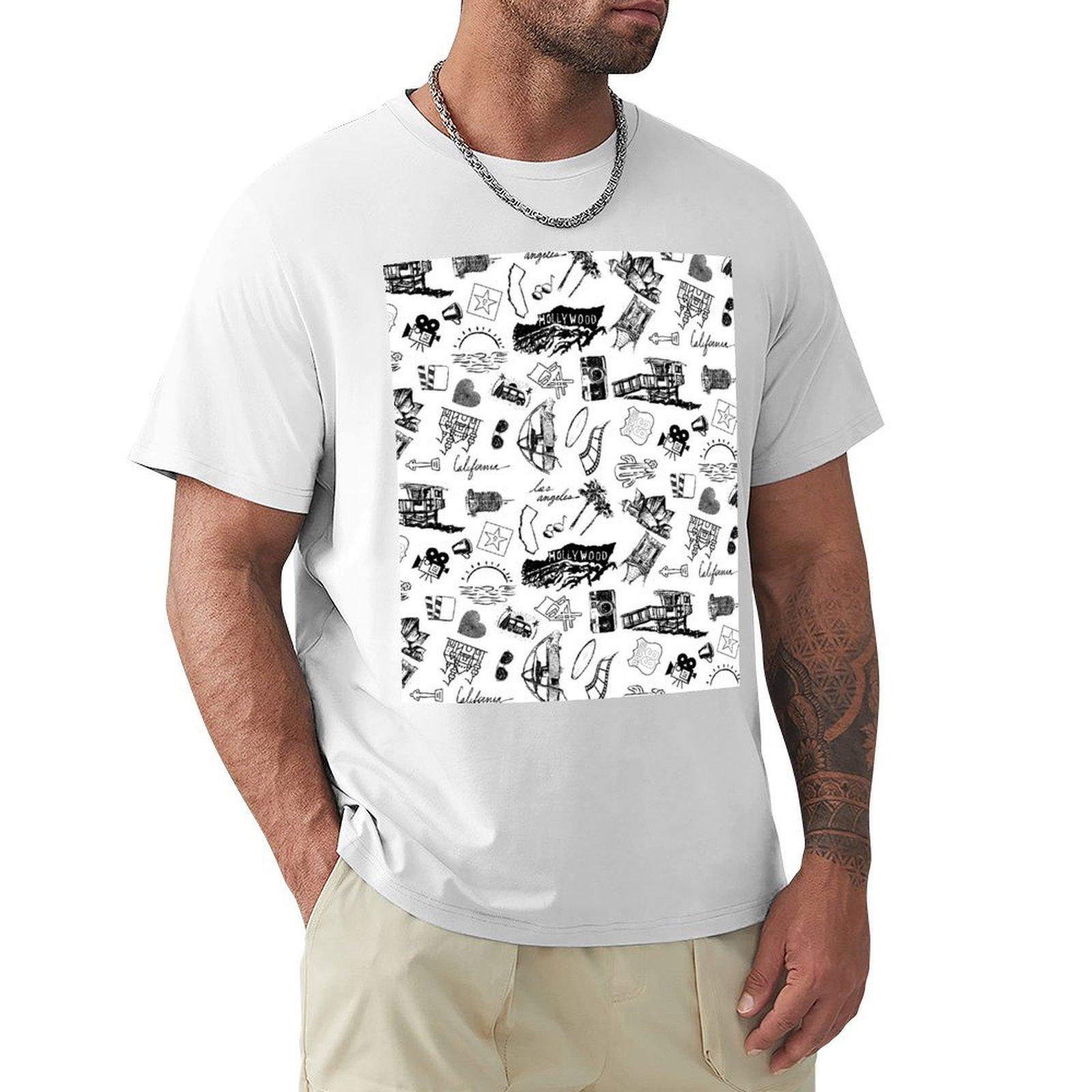 Los Angeles California TShirt designer shirts vintage anime shirt cotton t shirt men S